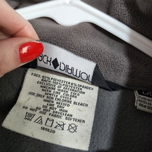 BLACK DIAMOND Soft Shell jacket full zip fleece‎ lined in blue / grey size L - Picture 10 of 13